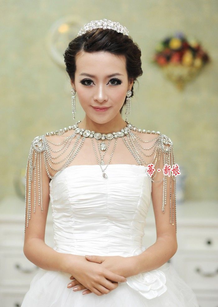2013 Unique Wedding Bridal Jewelry Wraps Shoulder Chain Sparkling