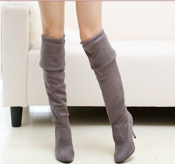 over the knee stretch fabric boots