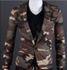 Nowy Moda Męska Slim Lapel One-Bother Camouflage Płaszcz Kurtka Płaszcz 2 Kolor