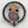 Wholesale C830 Crystal Rhinestone Enamel Circle Owl Pin Brooch jewelry gift Fashion brooches