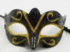 Masque de mascarade demi-visage masque de fête vénitien noir or argent festival de mariage cadeau de nouveauté