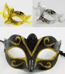 Masquerade Mask Half Face Venetian Party Mask black gold silver wedding festival novelty gift