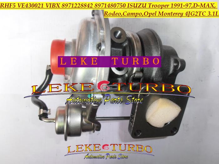 RHF5 VIBX 8971228842 8971480750 Turbo Turbin turboladdare för Isuzu Trooper, D-Max Campo, för Opel Monterey 4JG2TC 4JG2-TC 3.1L