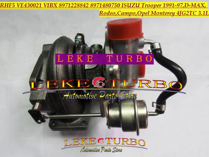 RHF5 VIBX 8971228842 8971480750 Turbo Turbine turbocharger for ISUZU Trooper,D-MAX Campo,For OPEL Monterey 4JG2TC 4JG2-TC 3.1L