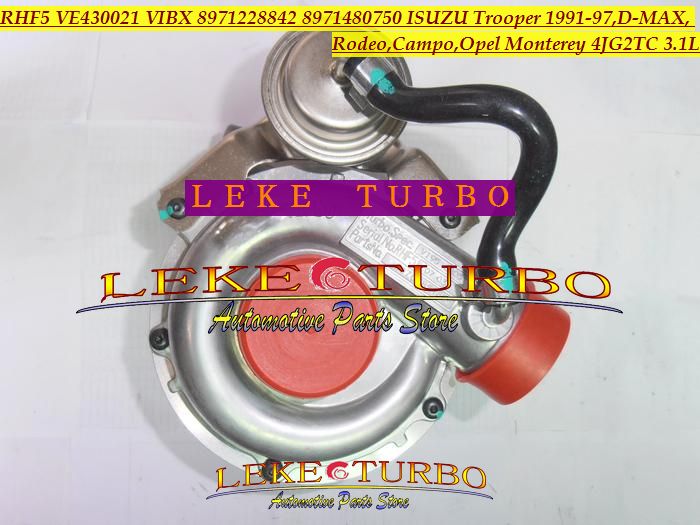 RHF5 VIBX 8971228842 8971480750 Turbo Turbin turboladdare för Isuzu Trooper, D-Max Campo, för Opel Monterey 4JG2TC 4JG2-TC 3.1L