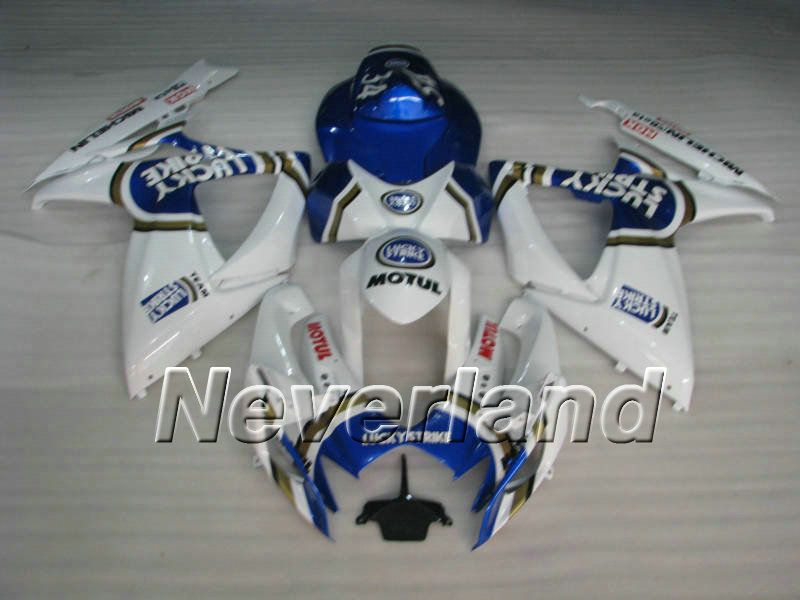 Lucky Strike för Suzuki GSXR600 750 2006 2007 GSX-R K6 GSX-R600 GSXR750 06 07 FAIRINGS KIT K6W236C