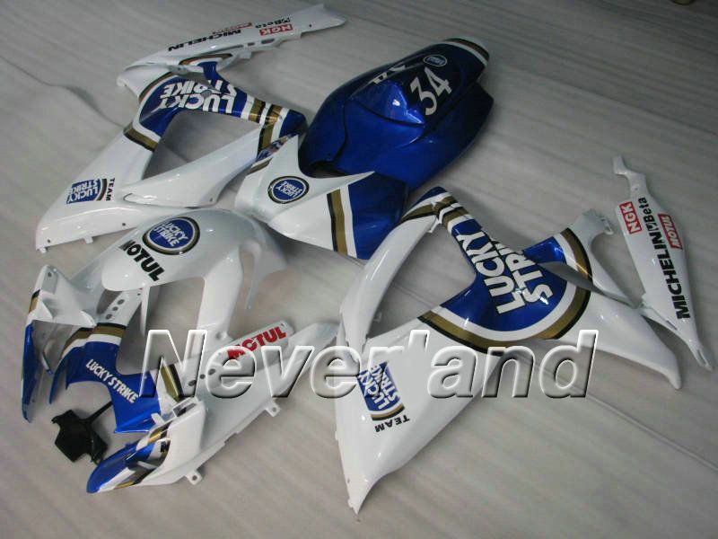 Lucky strike for suzuki GSXR600 750 2006 2007 GSX-R K6 GSX-R600 GSXR750 06 07 fairings kit K6W236c