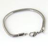 Fashion jewelry Stainless steel cub 3.2mm round snake chain bangle Bracelet,men's birthday gifts