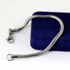 Gioielleria di moda Bracciale rigido con catena a serpente tonda da 3,2 mm in acciaio inossidabile, regali di compleanno per uomo