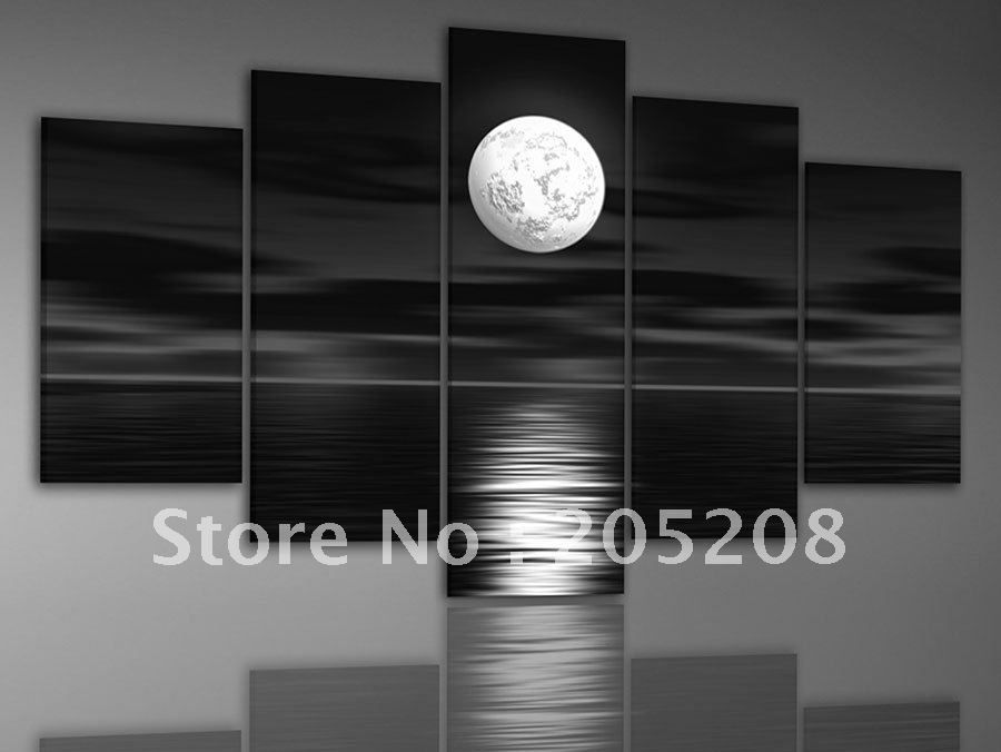 Black And White Wall Art 2017 framed 5 panels large black and white wall art beach seascape Black And White Wall Art 2017 framed 5 panels large black and white wall art beach seascape