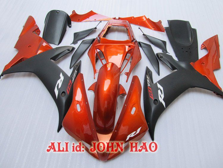 Oranje zwart voor Yamaha YZF-R1 02-03 YZF R1 2002 2003 YZFR1 YZF1000 YZF-1000 02 03 volledige kuip Ki