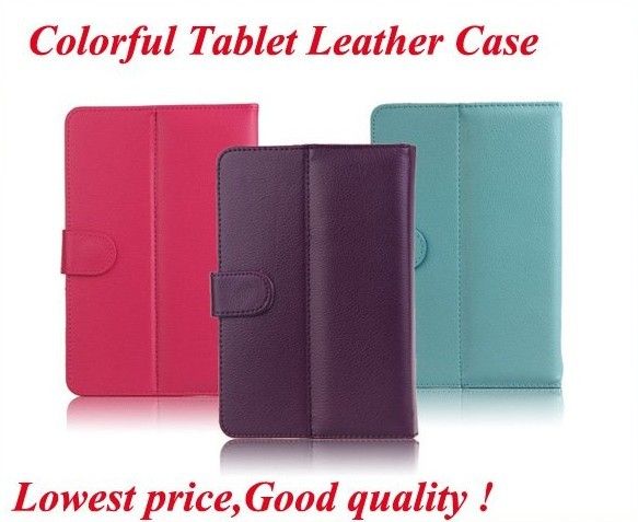 7'' Universal Leather Case for all 7'' Tablet PC Newman S1,Ainol NOVO7 Tornados,Cube