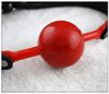 Boca aberta bondage bola de silicone vermelha gags com bloqueio de cobre paixão flertando produto sexual bdsm brinquedo5258457