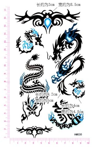 Temporary Tattoo Fashion Mix Types Tattoos Paper Special Hot Top