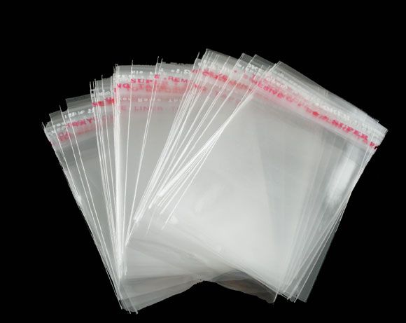 sachets en plastique auto-adhésifs clairs 6x4cm