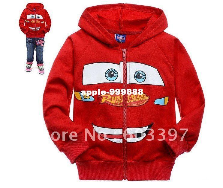 Lightning McQueen Kids Boys/Kids/Children Cars Jacket Long Sleeve Outerwear Cars Hooded Coat