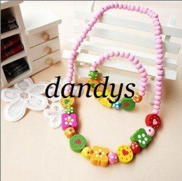 

Freeshipping! New Baby/Kids/Girls Wood Necklace & Bracelet Set / handmade Jewelry Set /Fashion / Who