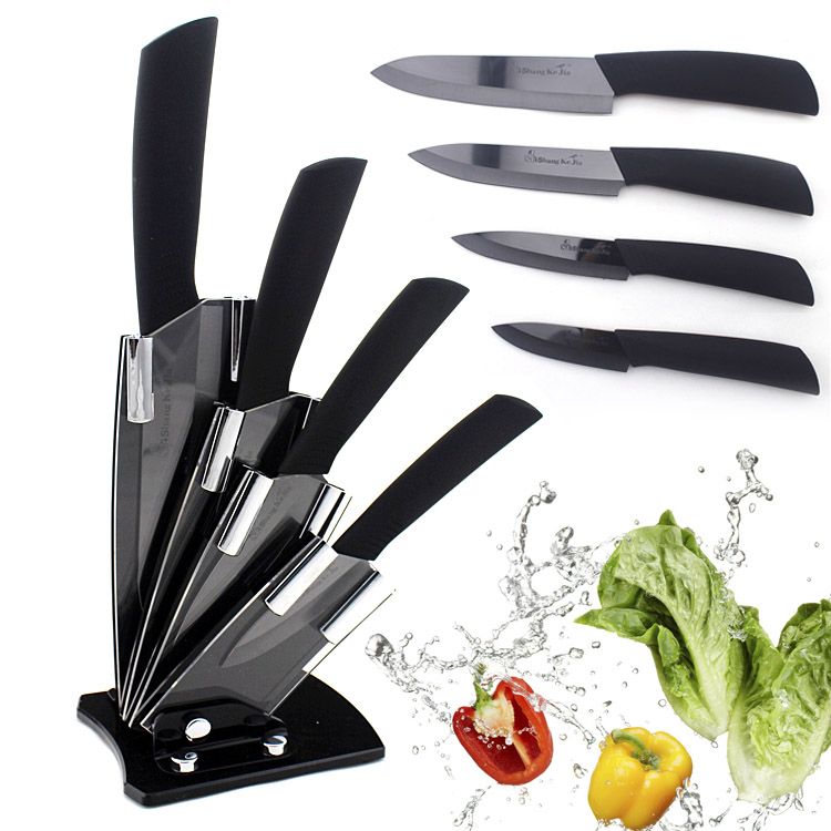 Ceramic Knife Set Kitchen Tool NEW Black Blade Mirror3+4+5+6knife With