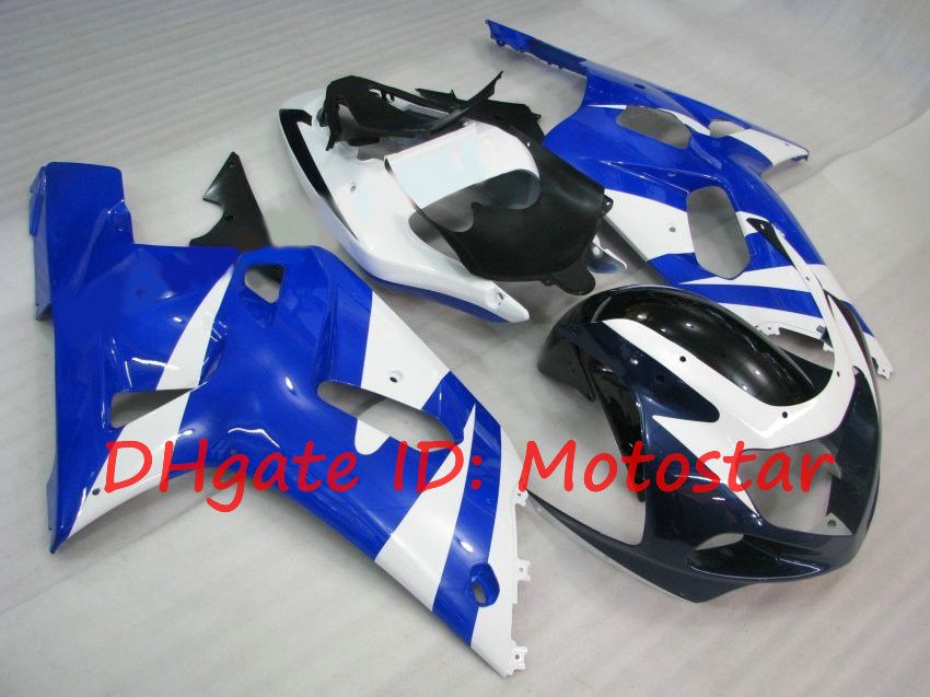 Road Bike Blue Fairing Kit för Suzuki GSXR600 GSXR750 2001 2002 2003 S61Q GSXR 600 750 K1 01 02 03