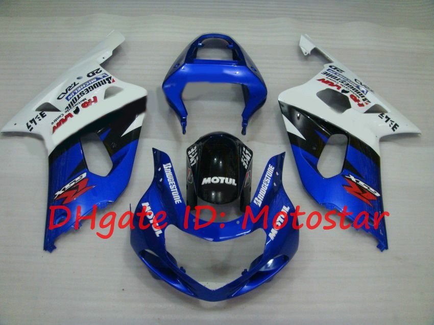 kit carena blu MOTUL Suzuki GSXR600 GSXR750 2001 2002 2003 S61Q GSXR 600 750 K1