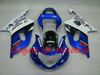 Blue Motul Fairing Kit för Suzuki GSXR600 GSXR750 2001 2002 2003 S61Q GSXR 600 750 K1