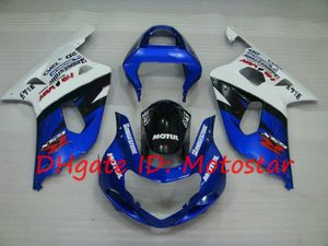 Blue Motul Fairing Kit för Suzuki GSXR600 GSXR750 2001 2002 2003 S61Q GSXR 600 750 K1