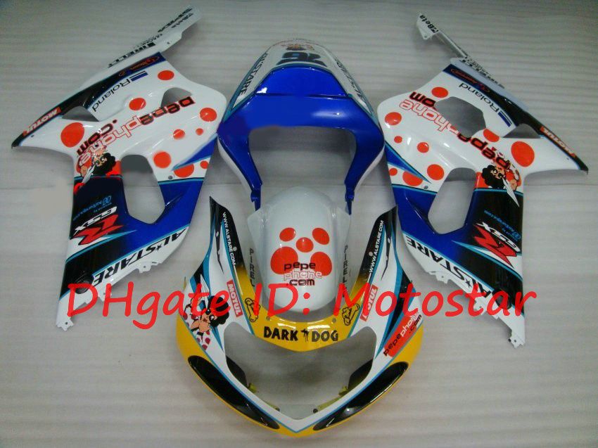 Fashion Fairing Kit för Suzuki GSXR600 GSXR750 2001 2002 2003 Pepe Phone GSXR 600 750 K1 01 02 03