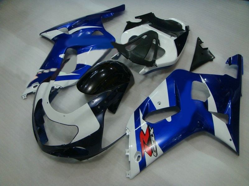 Blaue Verkleidungen für Suzuki GSXR 600 750 2001 2002 2003 K1 Fabrik Verkäufer Freies Verschiffen Kostenloser Windschutzscheibe