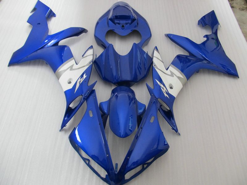 Professional Blue White Body Fairing Kit för YZF R1 2004 2005 2006 YZFR1 04 05 06 YZF-R1 04-06 YZF1000