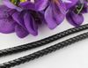 3 Meters of 8mm Black Braided Bolo Leather Cord #22515