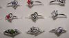Fashion Cheap colorful crystal ring alloy ring 100pcs