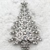 joyas de diamantes de imitación árbol de navidad broche