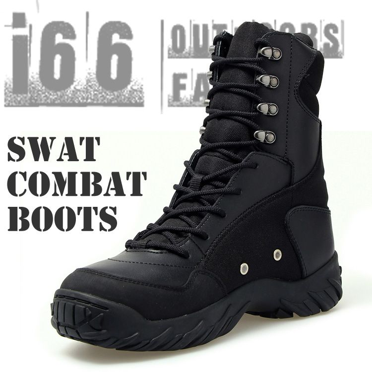 SWAT Army Military Desert Combat Tactical Boots Genuine Leather