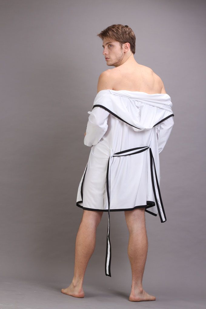 2012 Summer Male Bathrobe Viscose Sexy Robe Lounge Mens Loose Short