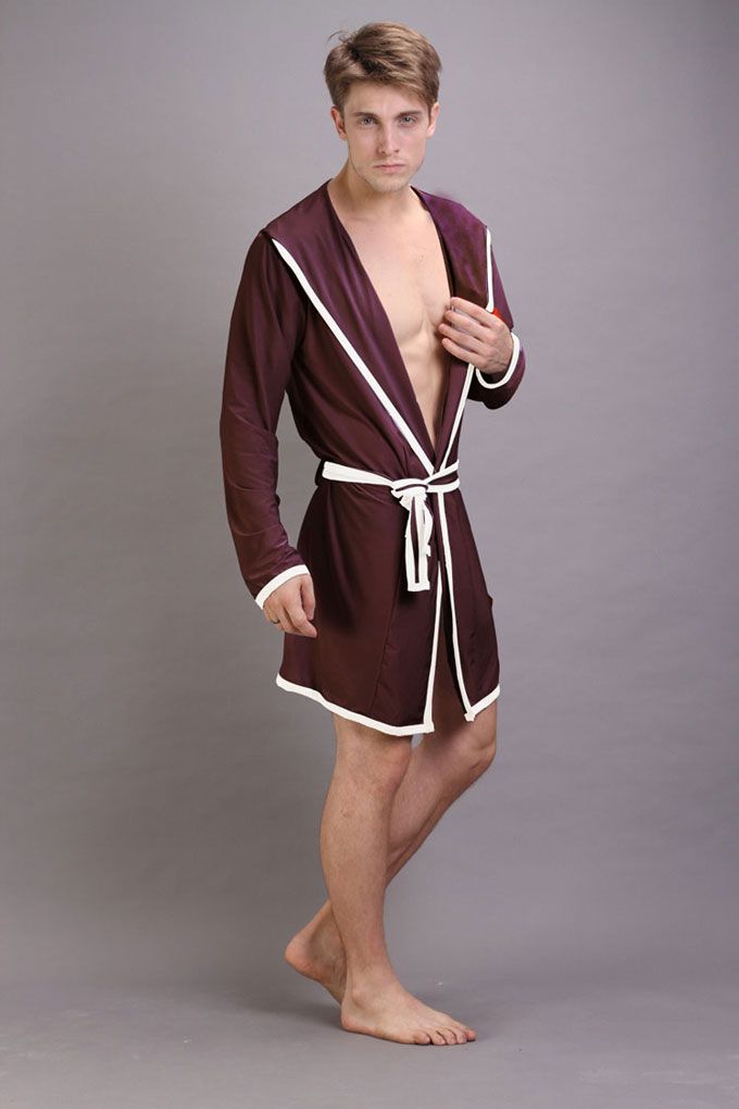 men's satin bathrobe