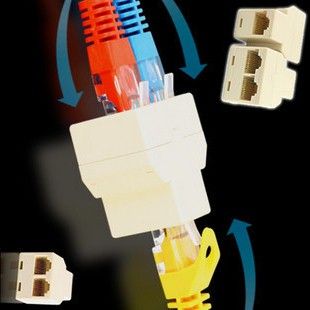 RJ45 8P8C Y-splitter Kadın Ağ Çoğaltıcı Adaptörü 1 ila 2 Kadın-Kadın Bölünmüş 1000 adet iyi