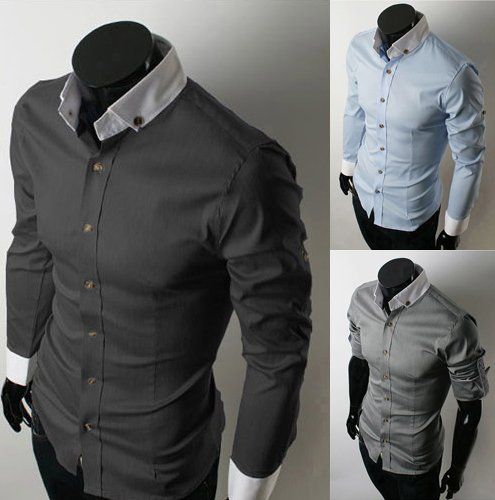 Cheap Mens Shirts Men Fitted Shirt Mens Handsome Shirt Men White Shirt ...