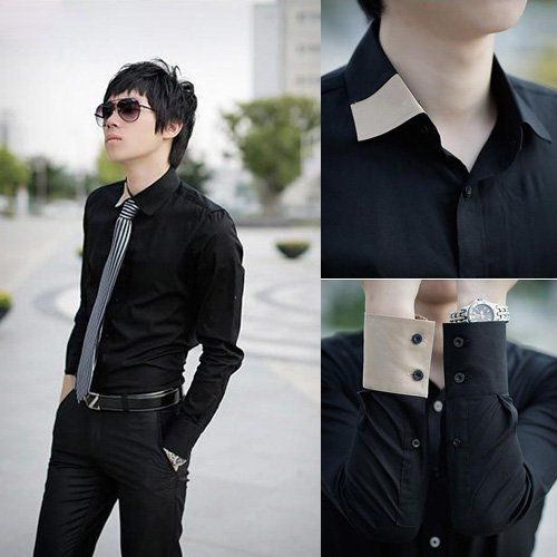 Compra Camisas Para Hombre Baratos Ropa Hombre Vestido De Diseñador Para  Hombre Camisas Camisas Negras Para Los Hombres # MS074 Barato | Entrega  Rápida Y Calidad | Es.Dhgate