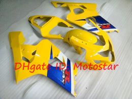 Fairing kit for SUZUKI 2004 2005 GSXR600 GSXR750 K4 04 05 GSXR 600 750 yellow blue K412