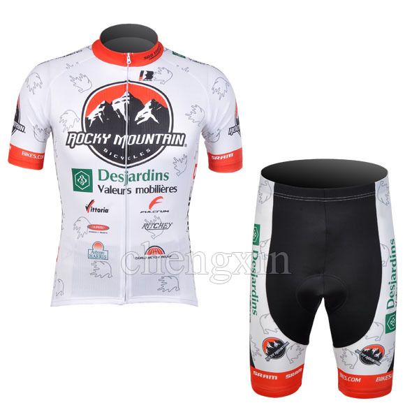 

2012 ROCKY MOUNTAIN TEAM белый велоспорт одежда с коротким рукавом велоспорт Джерси + коротк