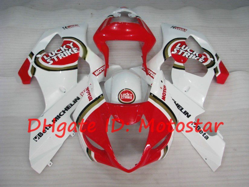 Lucky Strike For 2003 2004 Suzuki GSX-R1000 03 04 GSXR 1000 K3 GSXR1000 R1000 Zestaje owiewki S13 Fairings Zestawy 9