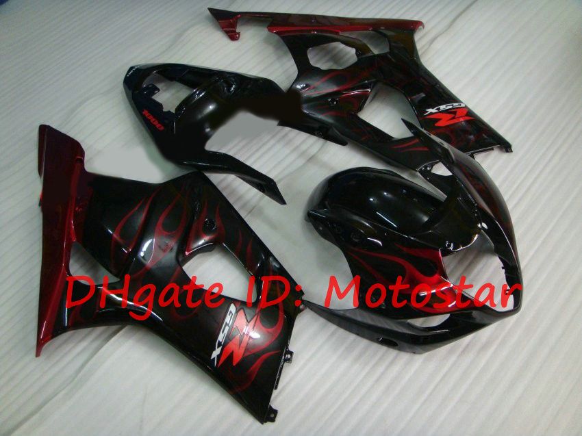 Fairings dla 2003 2004 Suzuki GSX-R1000 03 04 GSXR Fairings Zestawy 1000 k3 GSXR1000 GSXR 1000 Red Flame S13H