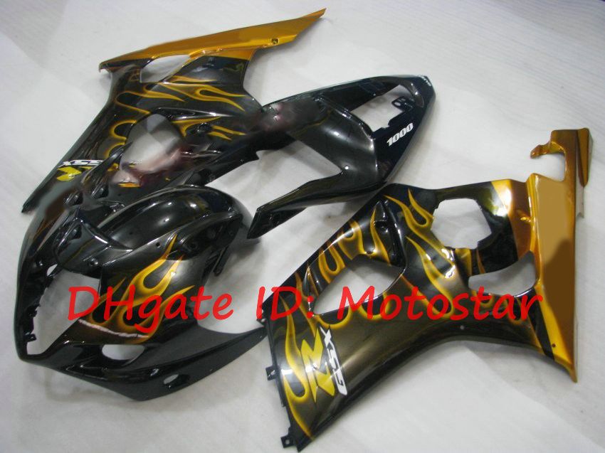 Gloden flame for 2003 2004 SUZUKI GSX-R1000 fairings kits 03 04 GSXR 1000 K3 GSXR1000 GSX R1000 fairings kit S13K