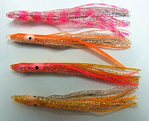 2,5-дюймовый осьминог приманки рыболовные приманки рыболовные снасти мягкие приманки стройный тип яркий цвет высокое качество для соленой или пресной воды рыбалка