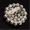 Silver Plated Ivory/Cream Pearl and clear Rhinestone Crystal Party Brooch