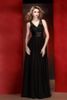 Black V-Neck Chiffon Evening Dresses Party Dresses Prom Pageant Dresses SZ 2-6-10 12-18 HE1227078