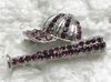 12pcs / lot grossist kristall rhinestone baseball cap sport pin brosch smycken gåva c352