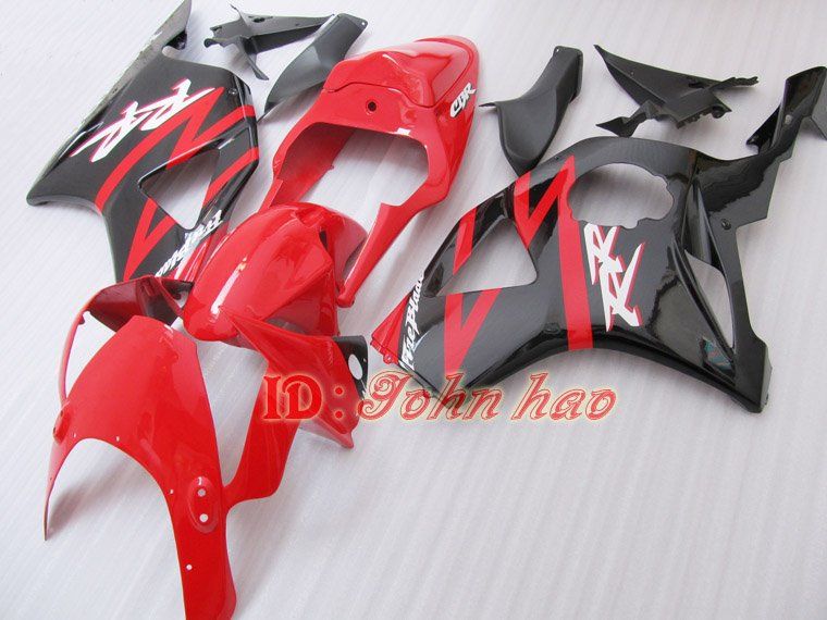 Carénages de moto rouge noir pour Honda CBR900RR 954 CBR CBR954RR CBR954 2002 2003 02 03 kit de carénage de course sur route