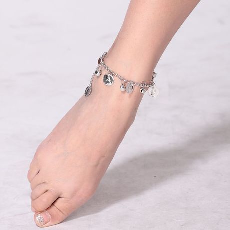 Adjustable Belly Dance Anklet With Jingle Bells - Silver Or Gold Tone Foot Jewelry