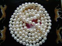 Nowe drobne perły biżuterię z koralikami 36 "8–9 mm Naturalny biały okrągły naszyjnik z perłami słodkowodnej